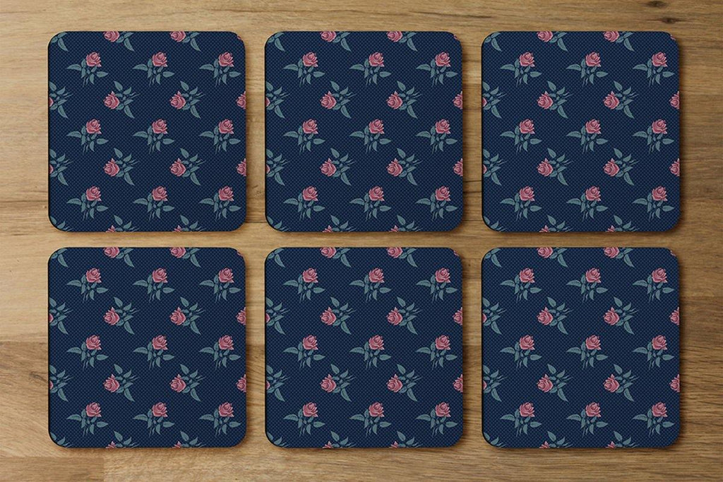 Roses & Spots Print (Coaster) - Andrew Lee Home and Living
