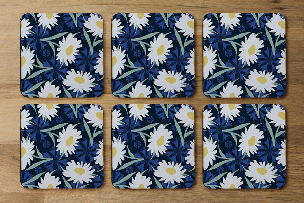 Daisies on Navy (Coaster) - Andrew Lee Home and Living
