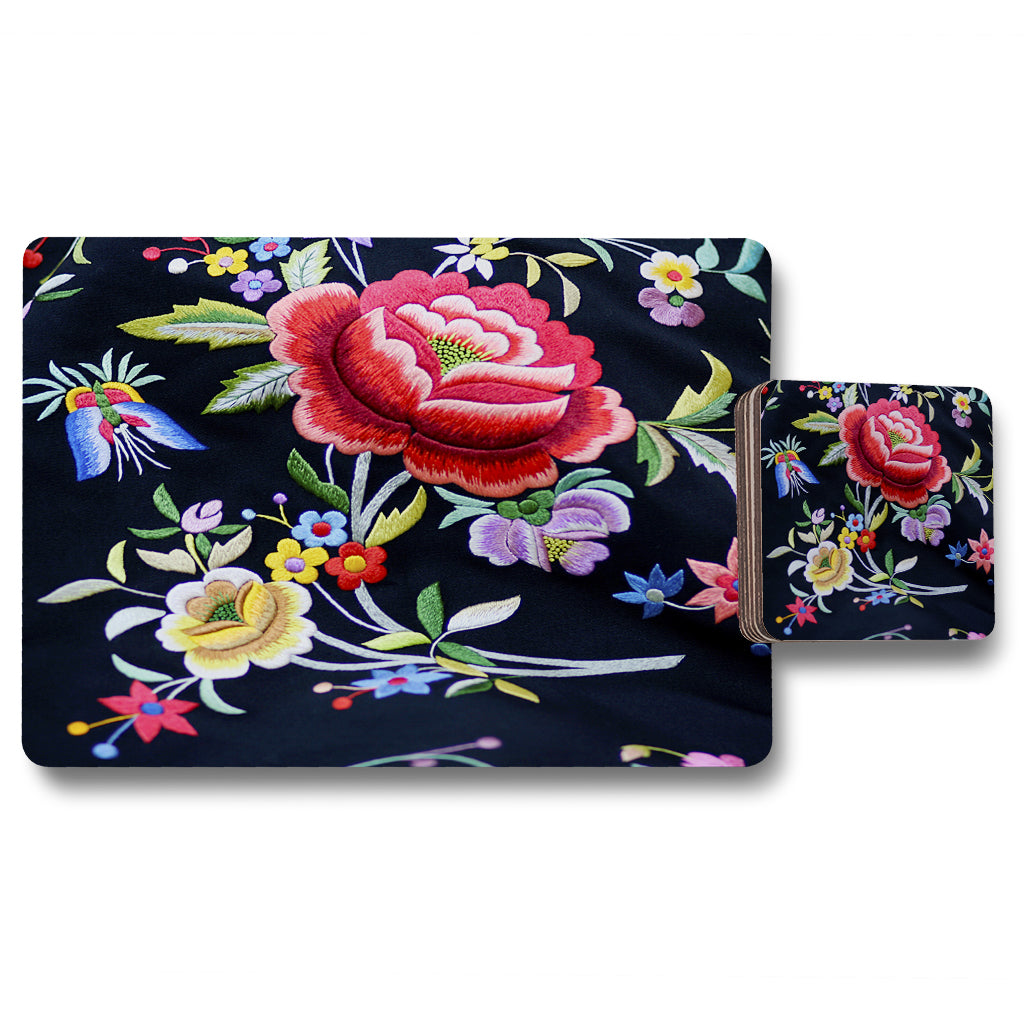 New Product Vibrant Flowers (Placemat & Coaster Set)  - Andrew Lee Home and Living