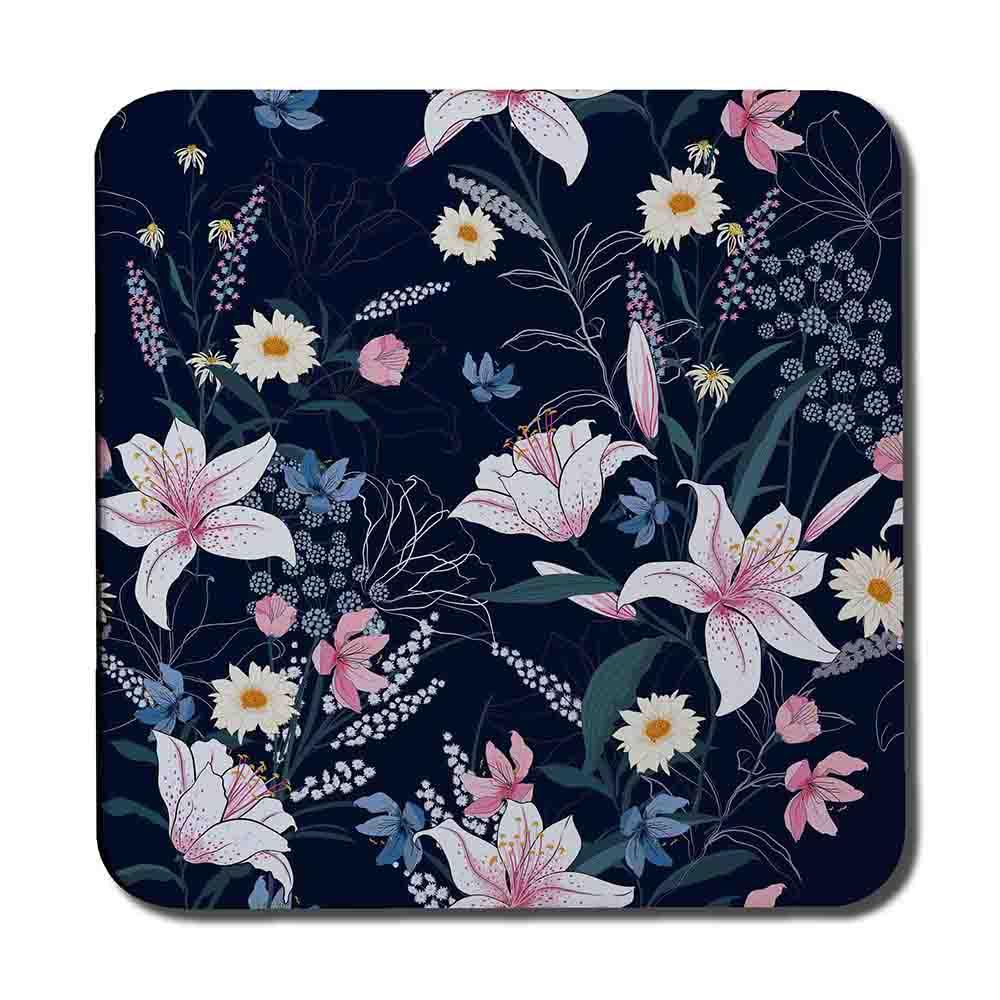 Tropical White & Pink Flowers (Coaster) - Andrew Lee Home and Living
