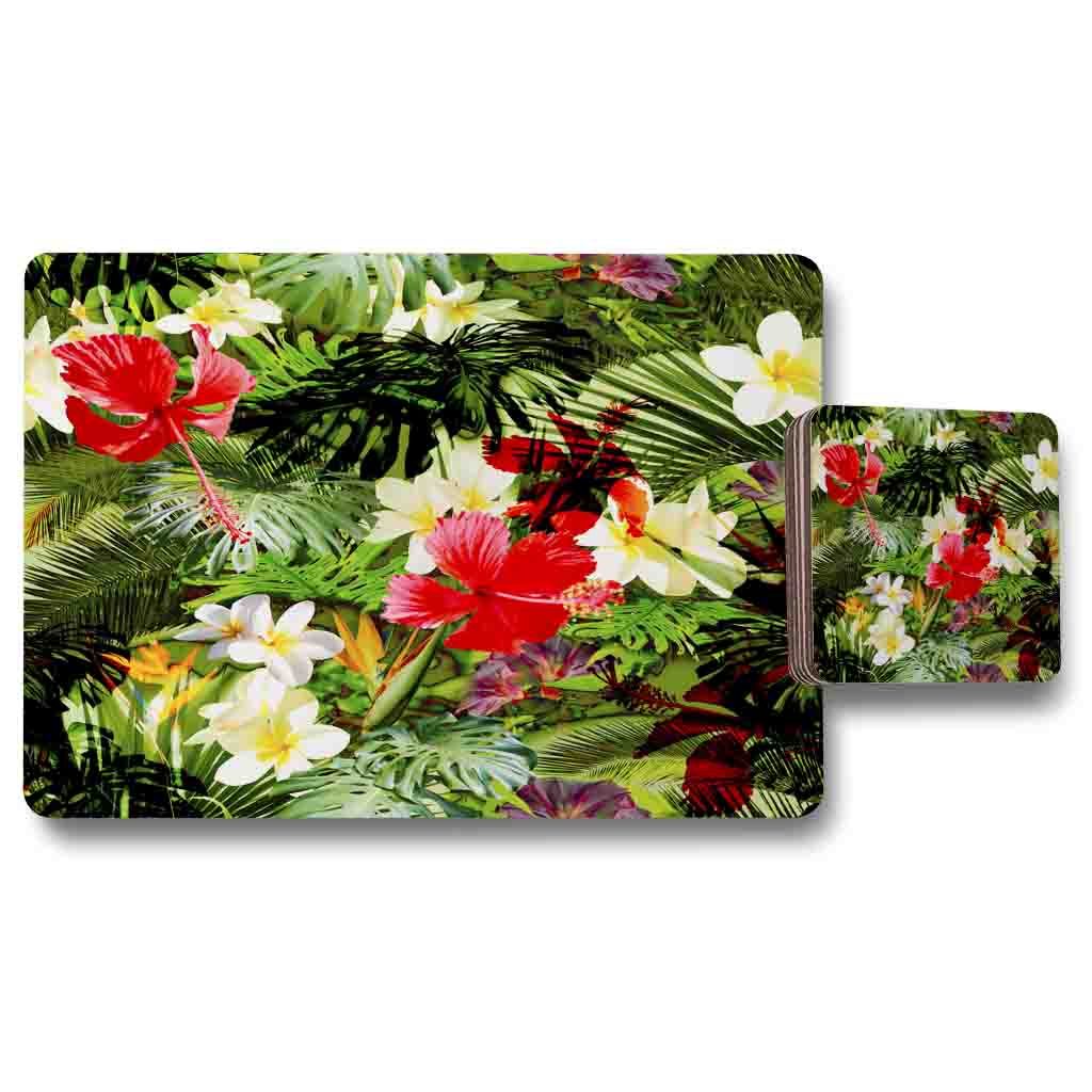New Product Tropical Foliage (Placemat & Coaster Set)  - Andrew Lee Home and Living