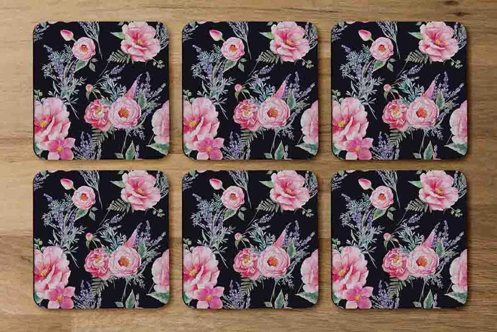 Watercolour Painting of Flowers (Coaster) - Andrew Lee Home and Living