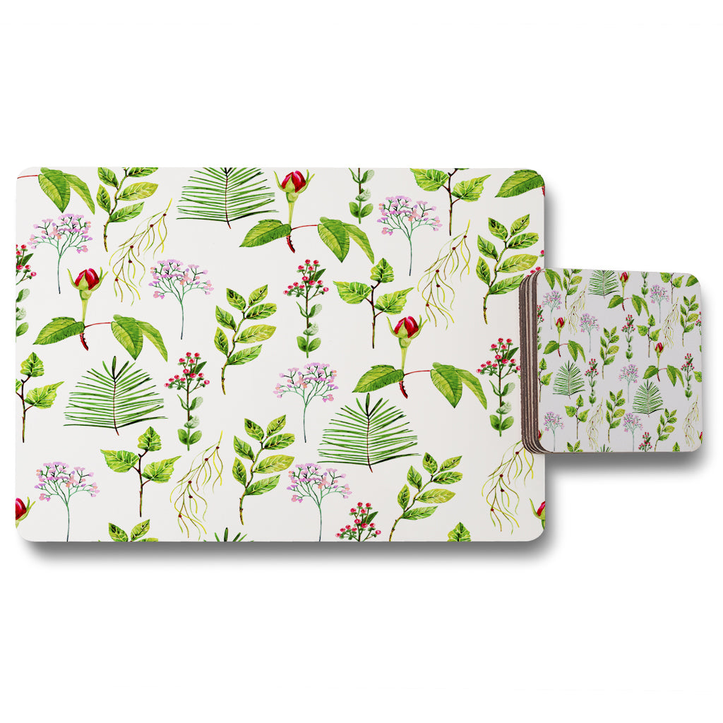 New Product Selection of Leaves & Flowers (Placemat & Coaster Set)  - Andrew Lee Home and Living