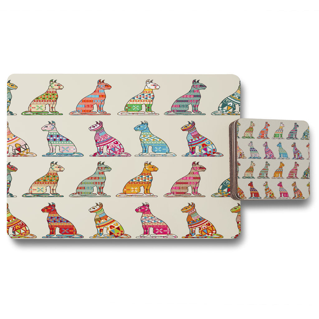 New Product Egyptian Cats (Placemat & Coaster Set)  - Andrew Lee Home and Living