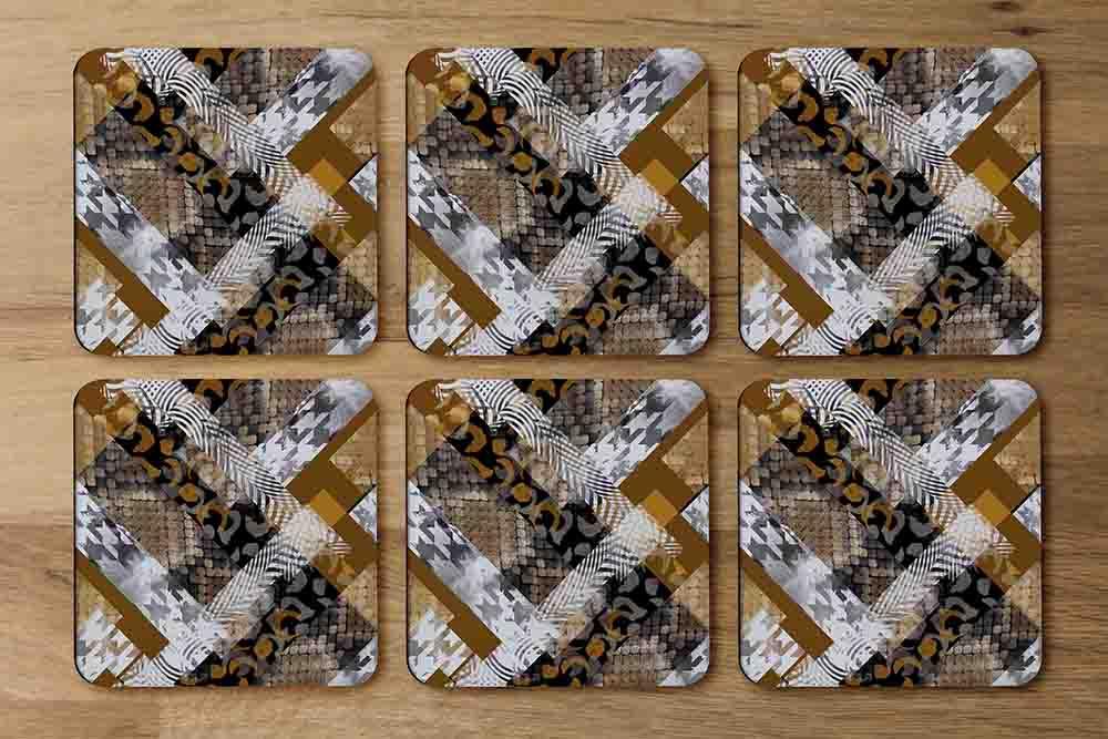 Geometric Snake Skin & Patterns (Coaster) - Andrew Lee Home and Living