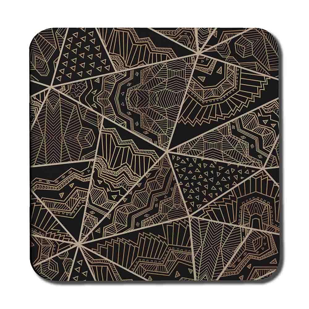 Geometric Triangles with Patterns (Coaster) - Andrew Lee Home and Living