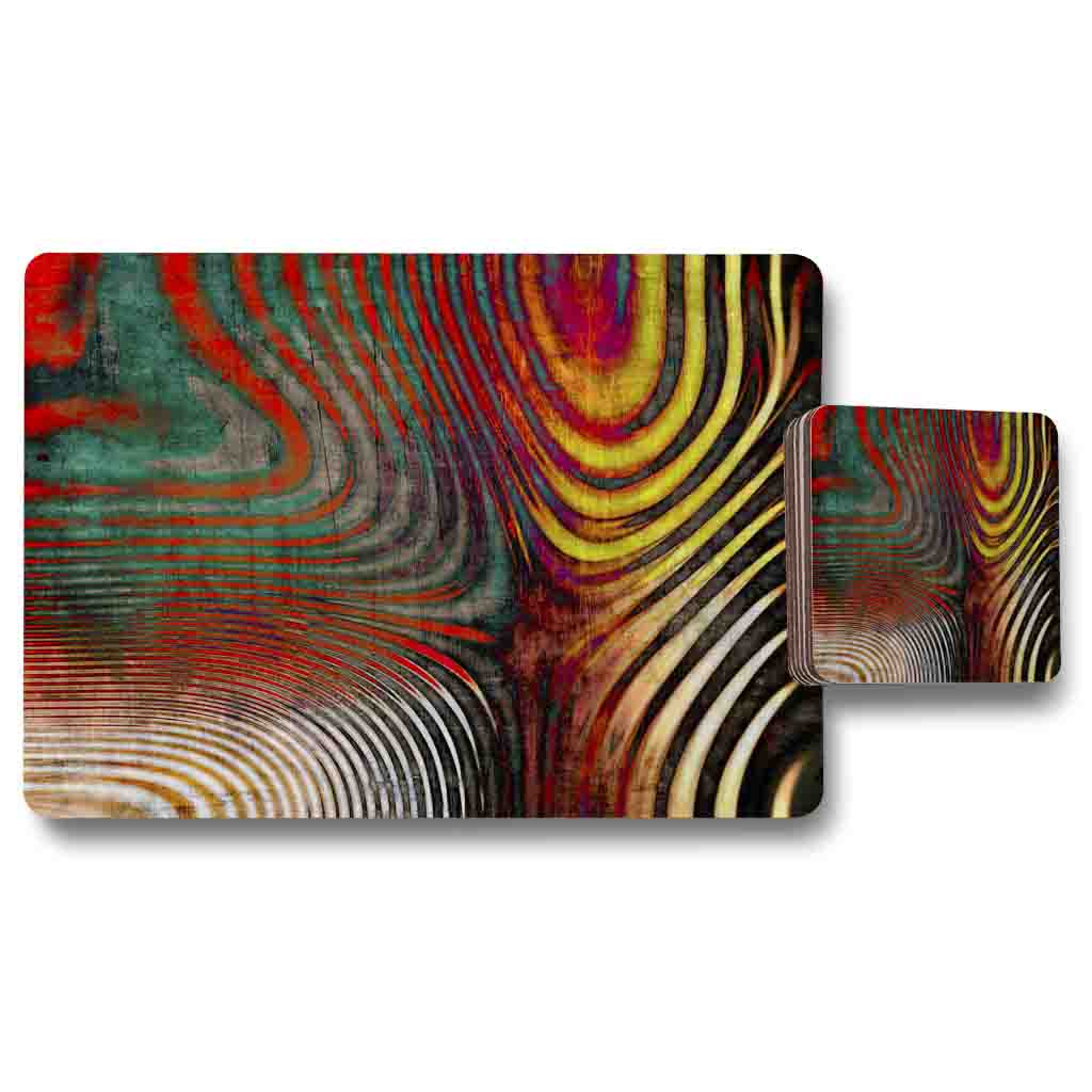 New Product Psychedelic Print (Placemat & Coaster Set)  - Andrew Lee Home and Living