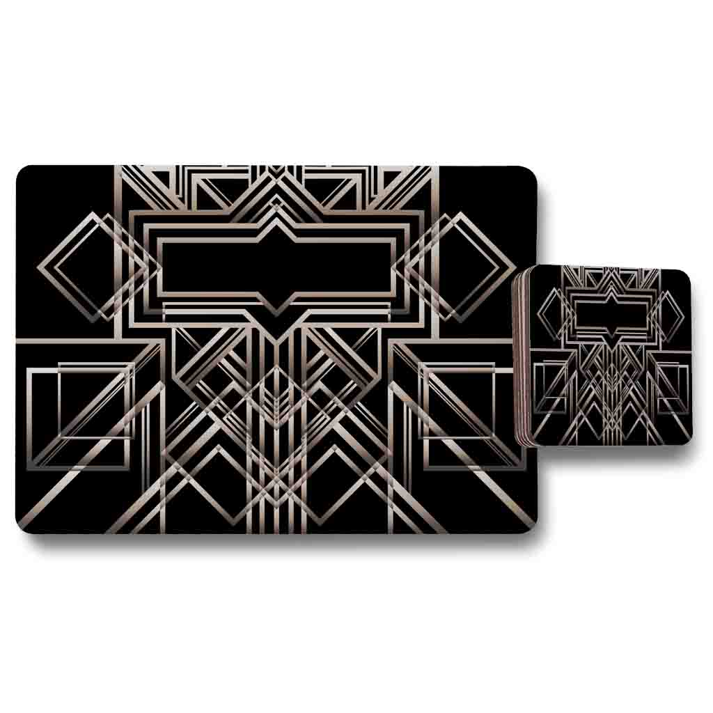 New Product Geometric Art (Placemat & Coaster Set)  - Andrew Lee Home and Living