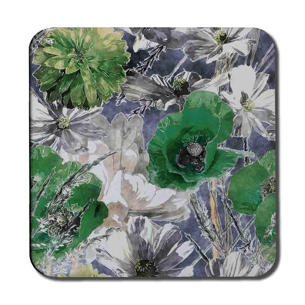 Green Flowers (Coaster) - Andrew Lee Home and Living