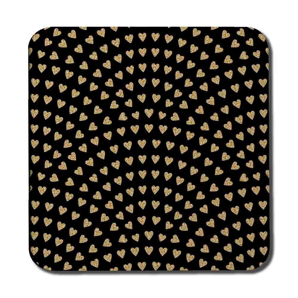 Geometric Glitter Love Hearts (Coaster) - Andrew Lee Home and Living