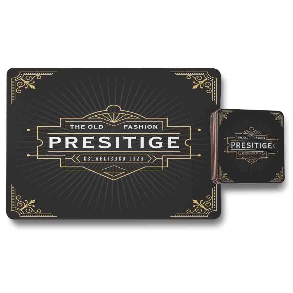 New Product Art Deco Old Fashioned Prestige (Placemat & Coaster Set)  - Andrew Lee Home and Living