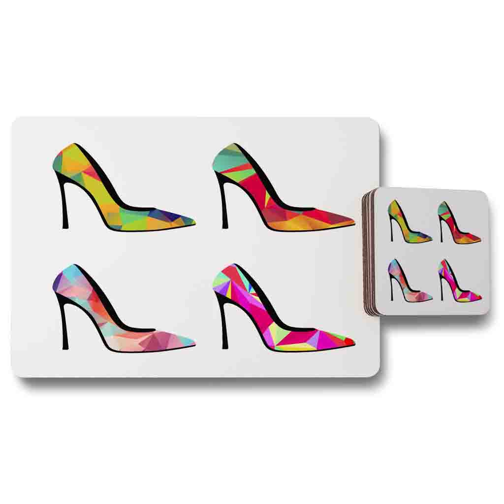 New Product Geometric High Heels (Placemat & Coaster Set)  - Andrew Lee Home and Living