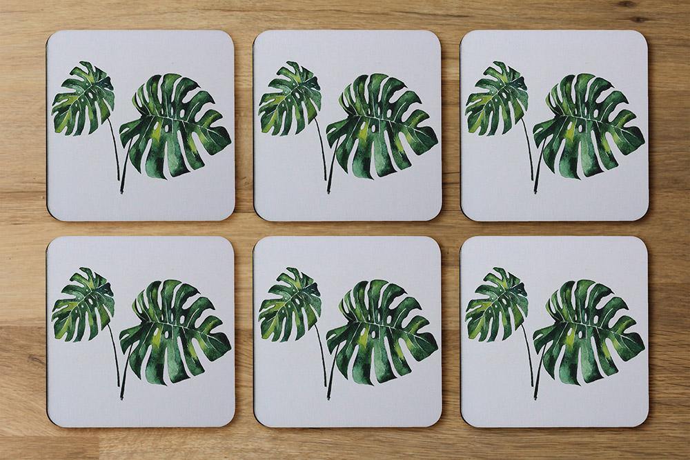Twin Tropical Leaves (Coaster) - Andrew Lee Home and Living