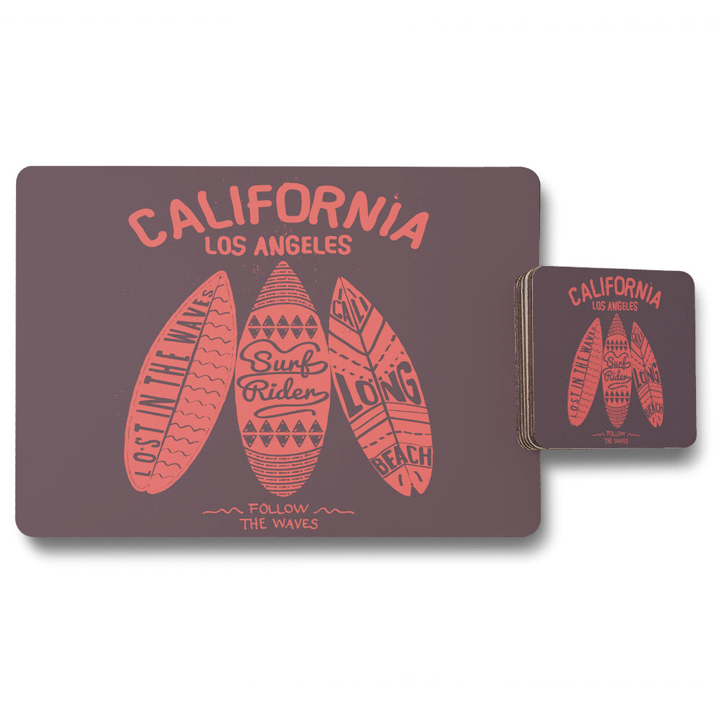 New Product California Surf (Placemat & Coaster Set)  - Andrew Lee Home and Living