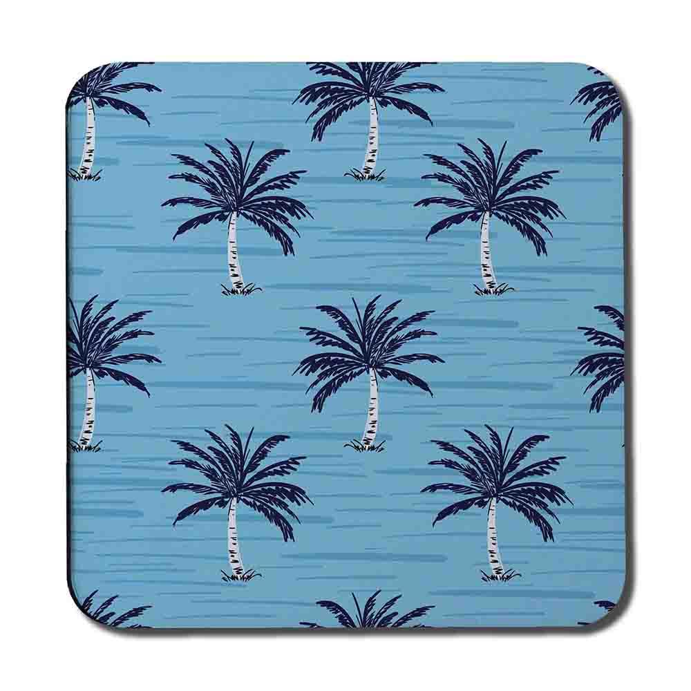 Palm Trees on Blue (Coaster) - Andrew Lee Home and Living