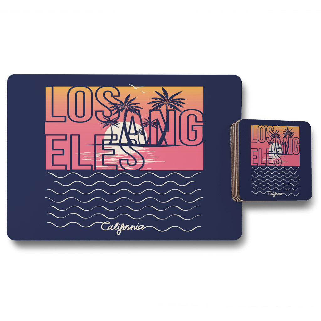 New Product Los Angeles Sunset (Placemat & Coaster Set)  - Andrew Lee Home and Living