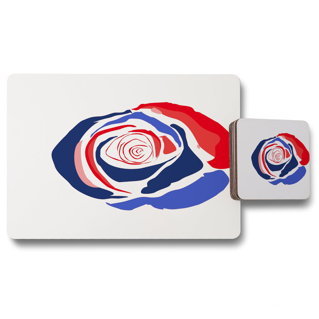 New Product Red & Blue Rose (Placemat & Coaster Set)  - Andrew Lee Home and Living