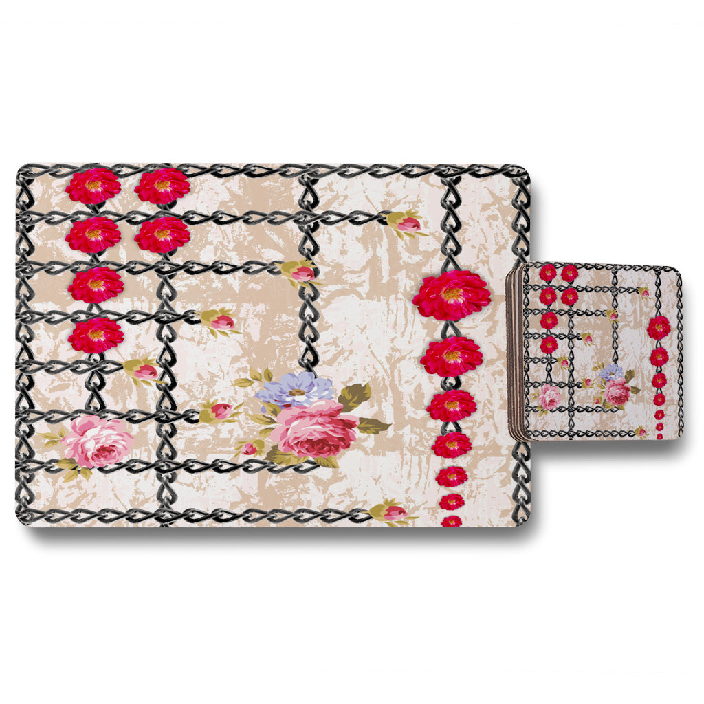 New Product Flowers & Chains (Placemat & Coaster Set)  - Andrew Lee Home and Living