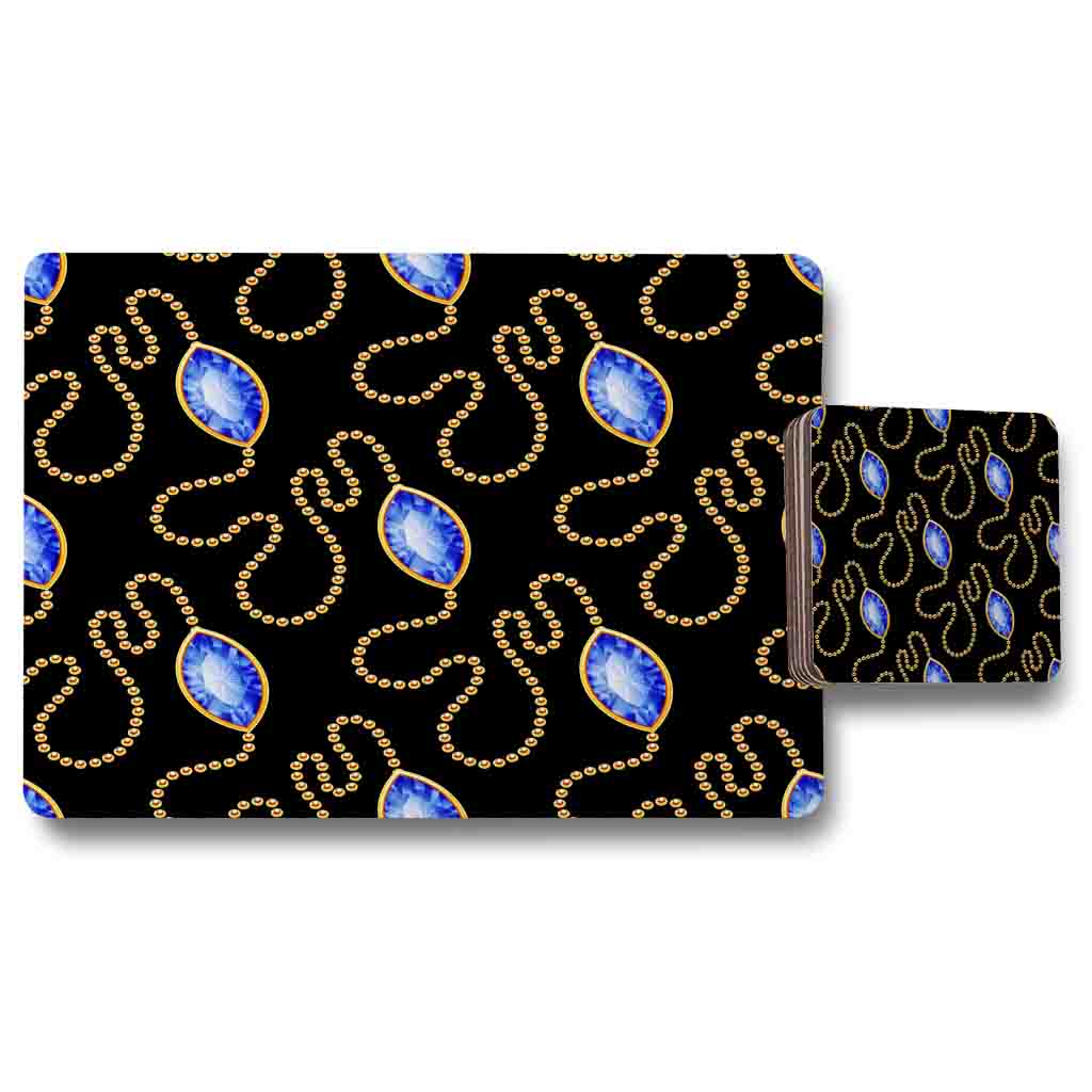 New Product Diamond Necklaces (Placemat & Coaster Set)  - Andrew Lee Home and Living