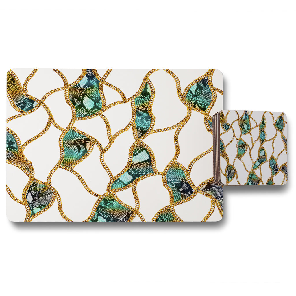 New Product Chains & Snake Skin (Placemat & Coaster Set)  - Andrew Lee Home and Living