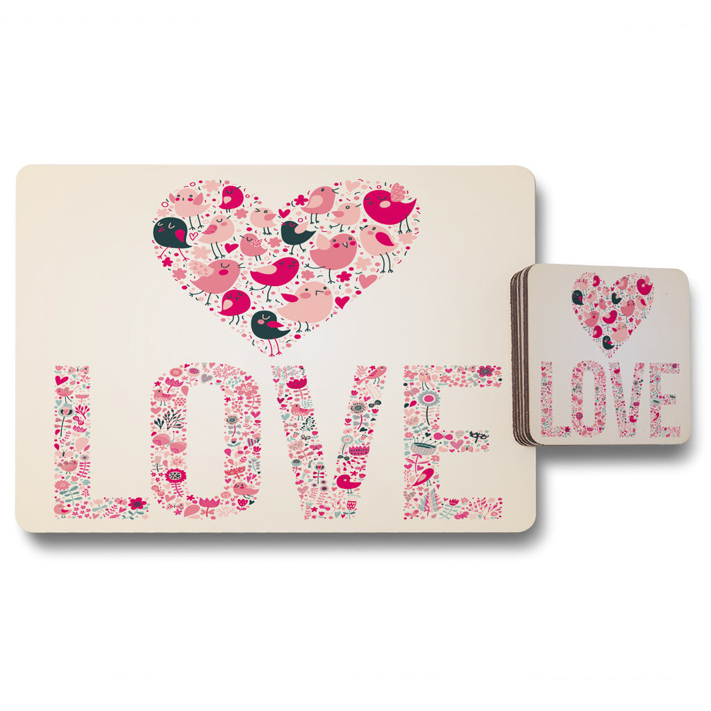 New Product Love Hearts (Placemat & Coaster Set)  - Andrew Lee Home and Living