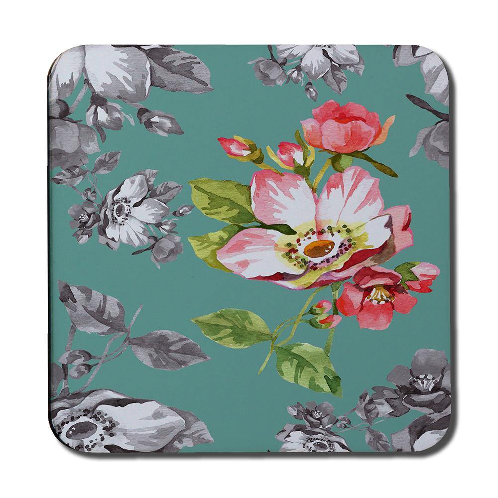 Bright Flower on Green (Coaster) - Andrew Lee Home and Living