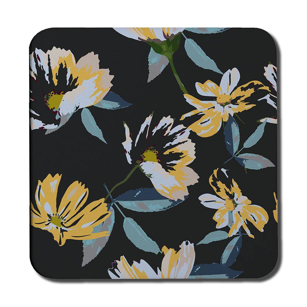 Yellow Flowers on Green (Coaster) - Andrew Lee Home and Living
