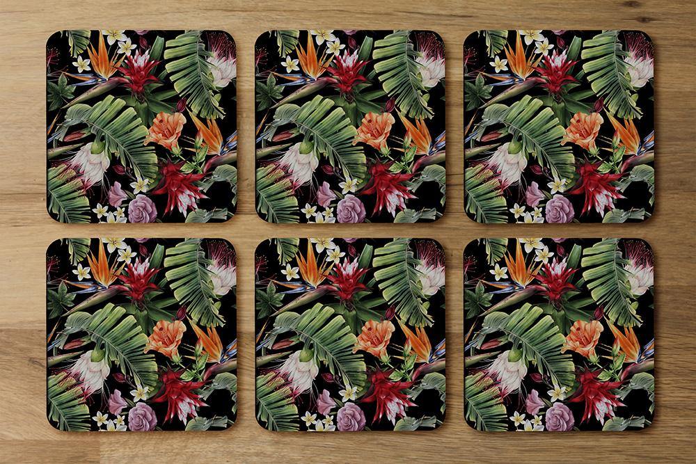 Tropical Flowers & Plant Leaves (Coaster) - Andrew Lee Home and Living