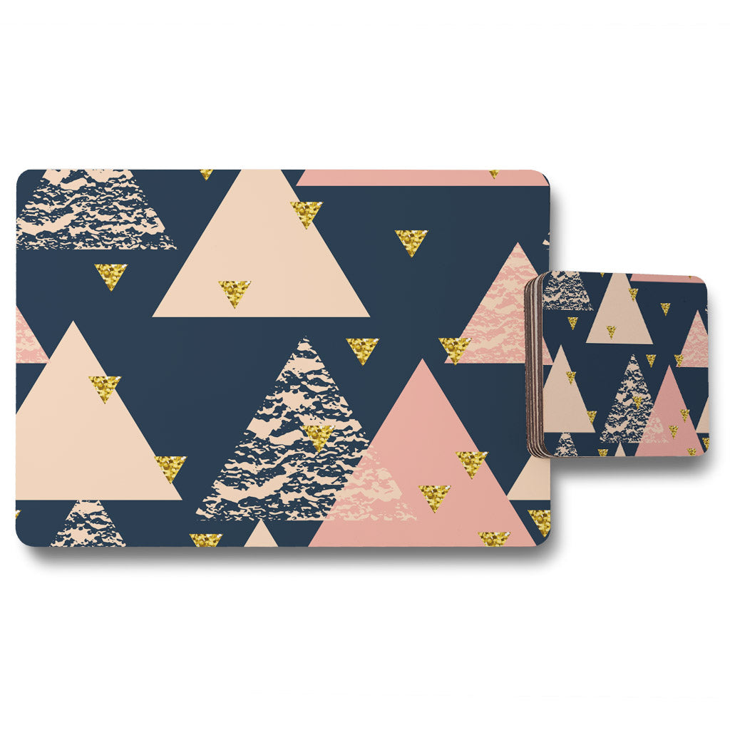 New Product Triangle Pattern (Placemat & Coaster Set)  - Andrew Lee Home and Living