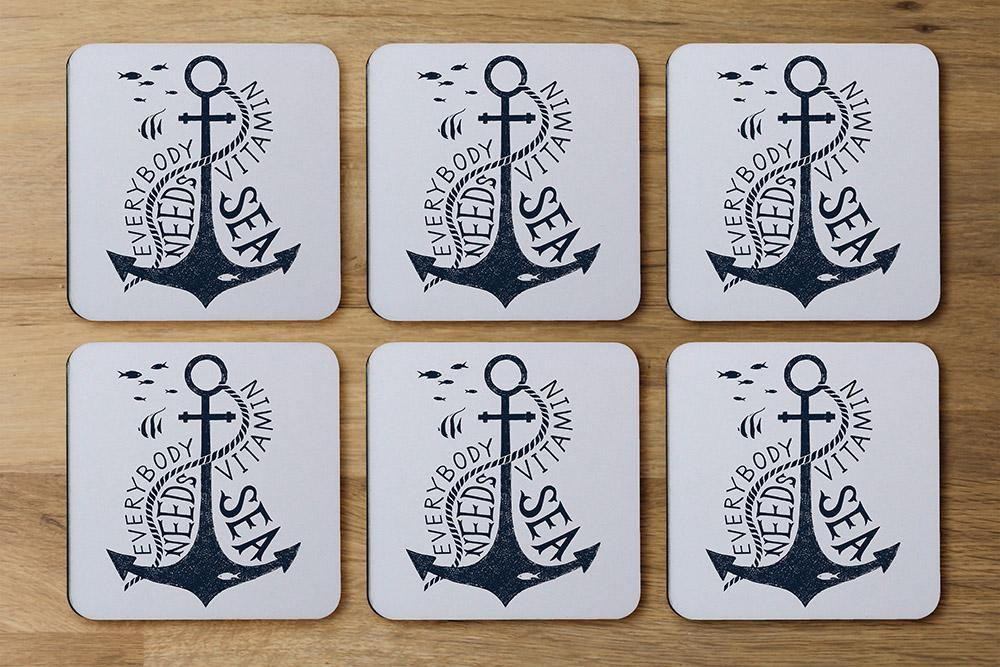 Everybody Needs Vitamin Sea (Coaster) - Andrew Lee Home and Living