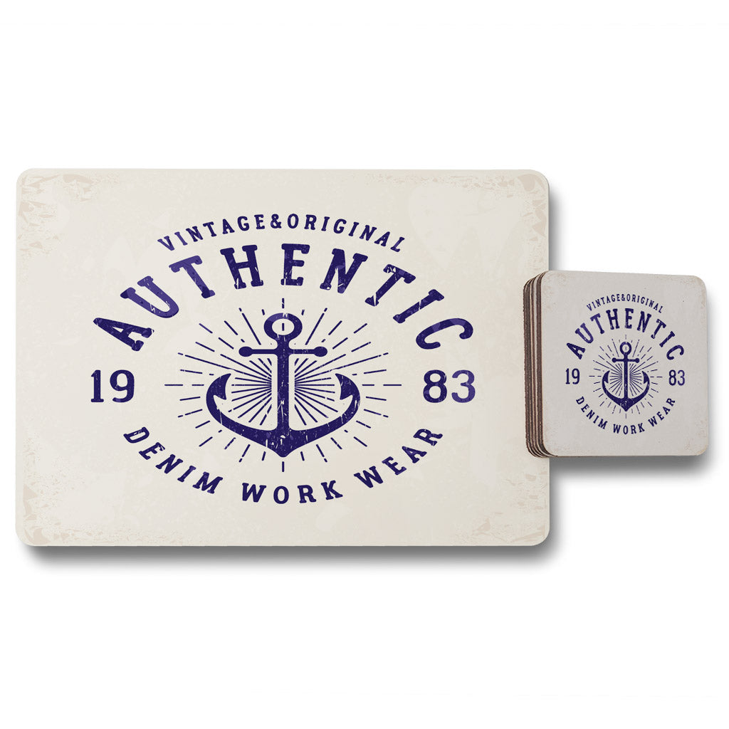 New Product Vintage Anchor Logo (Placemat & Coaster Set)  - Andrew Lee Home and Living