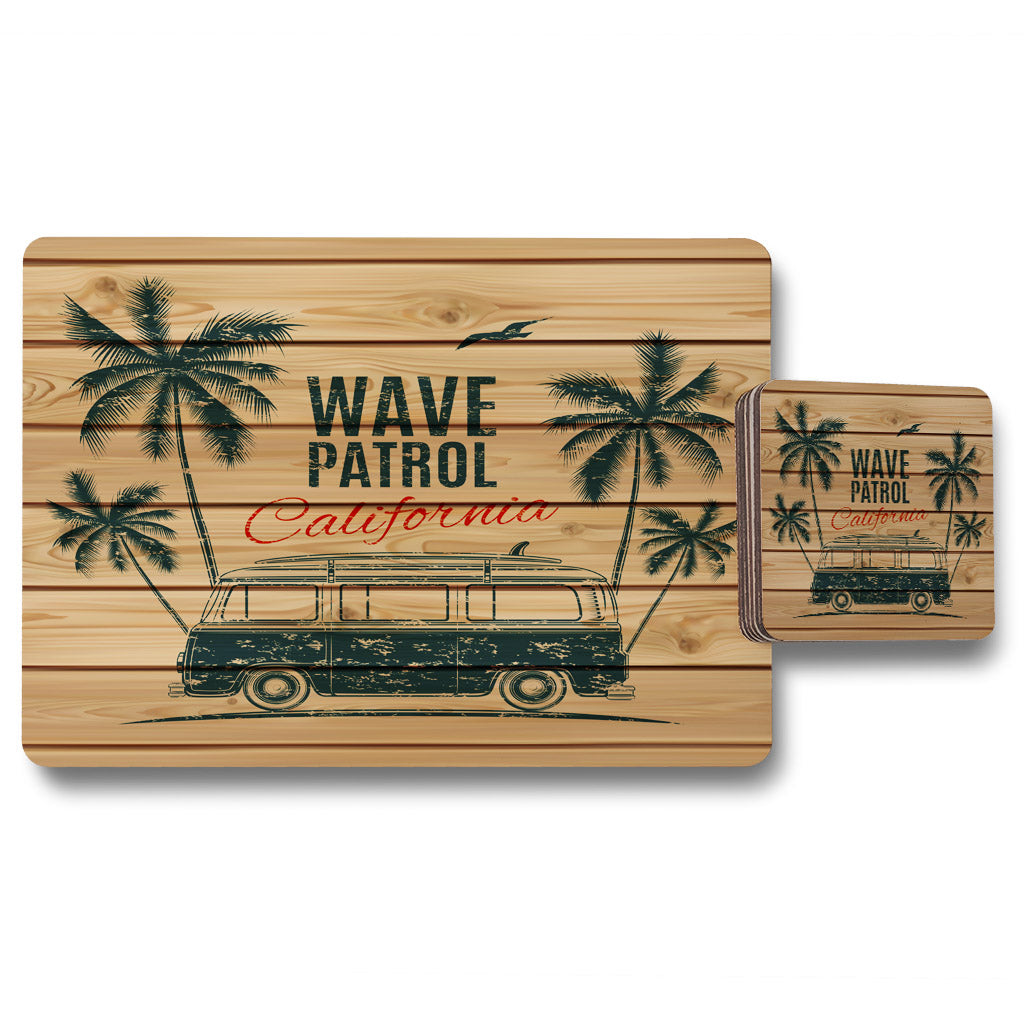 New Product California Wave Patrol (Placemat & Coaster Set)  - Andrew Lee Home and Living