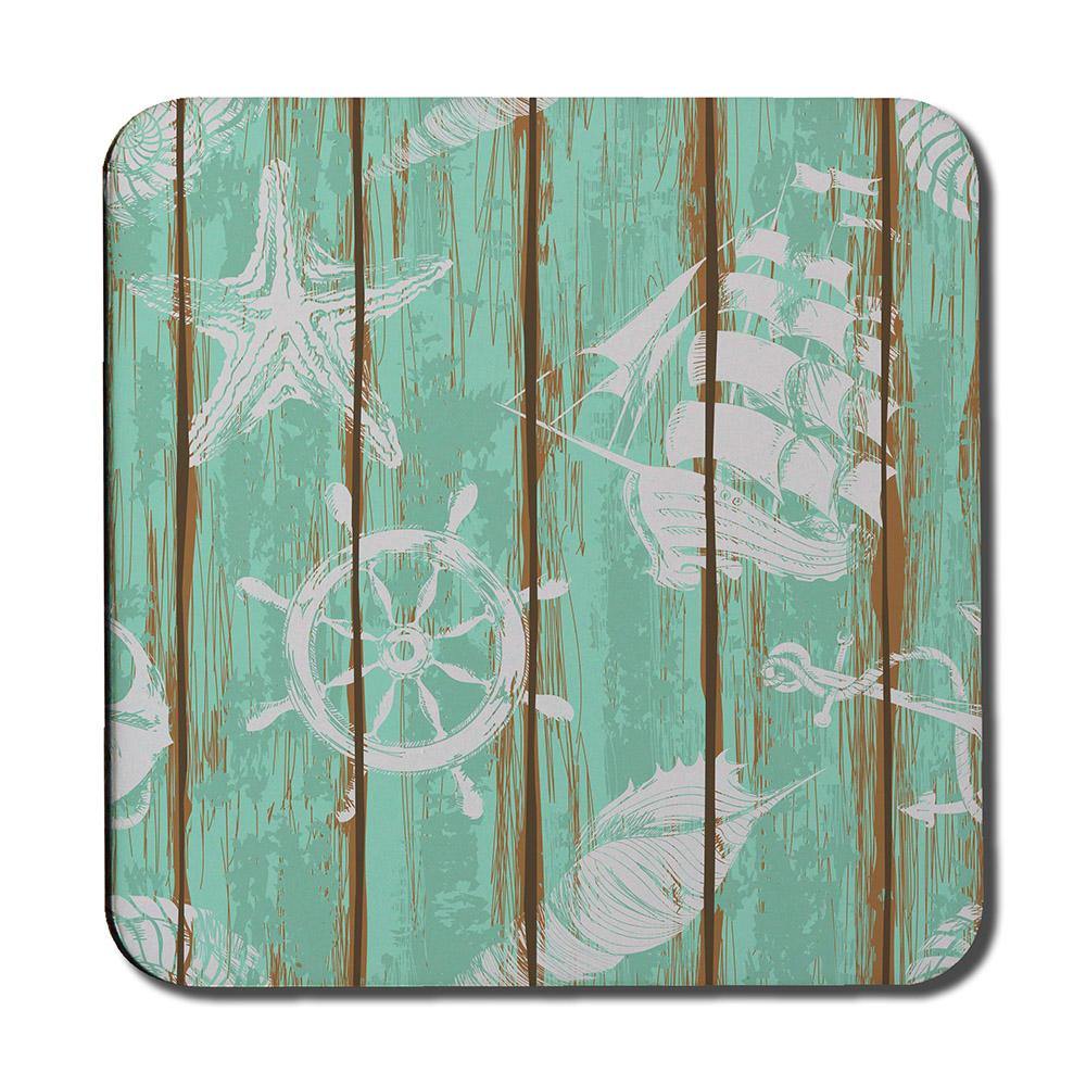 Nautical Elements on Wood (Coaster) - Andrew Lee Home and Living