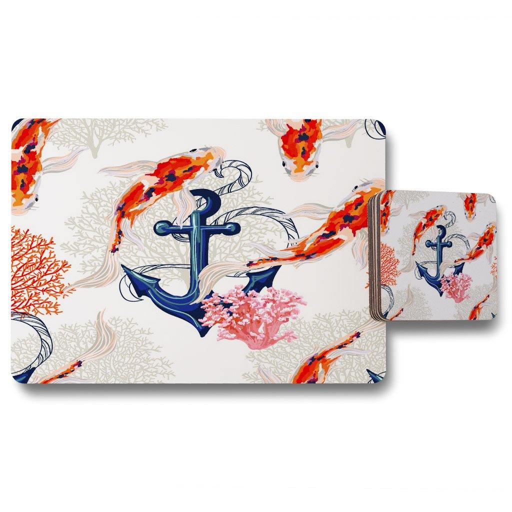 Anchor & Fish (Placemat & Coaster Set) - Andrew Lee Home and Living