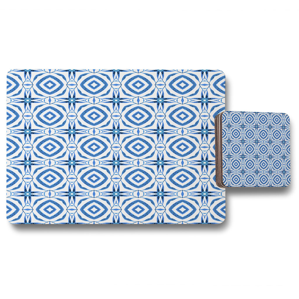 New Product Blue powerful (Placemat & Coaster Set)  - Andrew Lee Home and Living