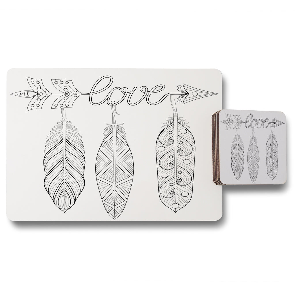 New Product Bohemian Arrow (Placemat & Coaster Set)  - Andrew Lee Home and Living