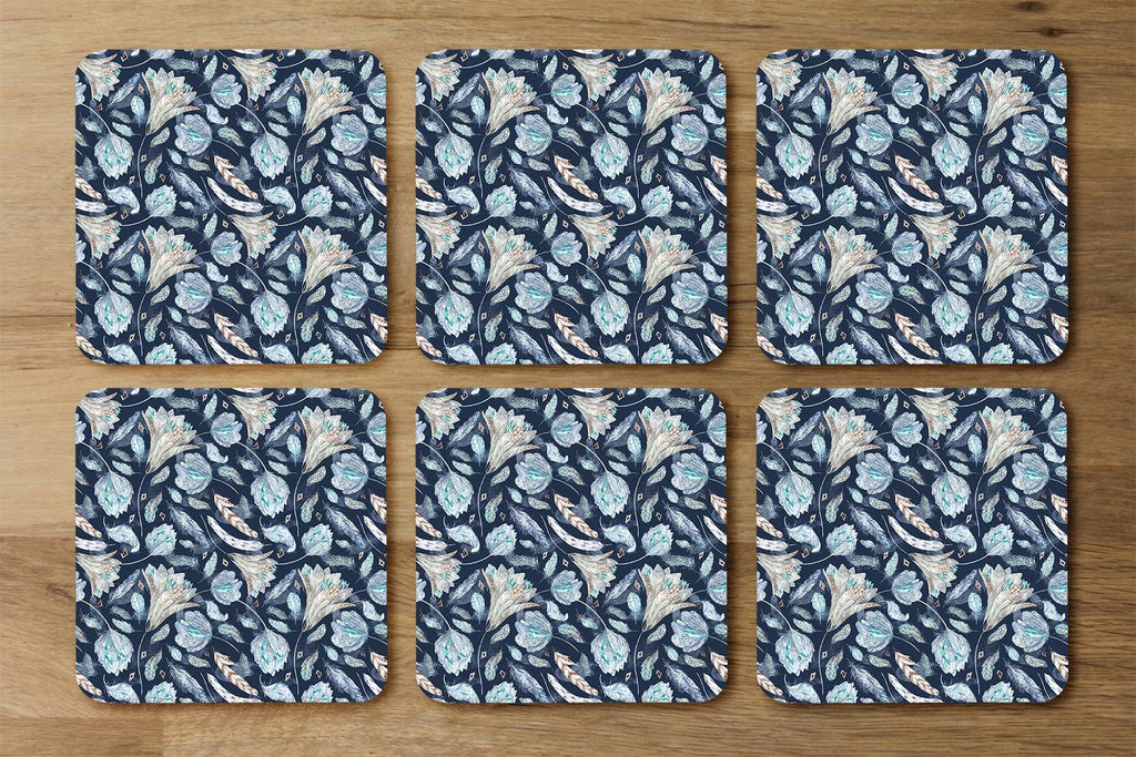 Boho Chic Indigo Pattern (Coaster) - Andrew Lee Home and Living