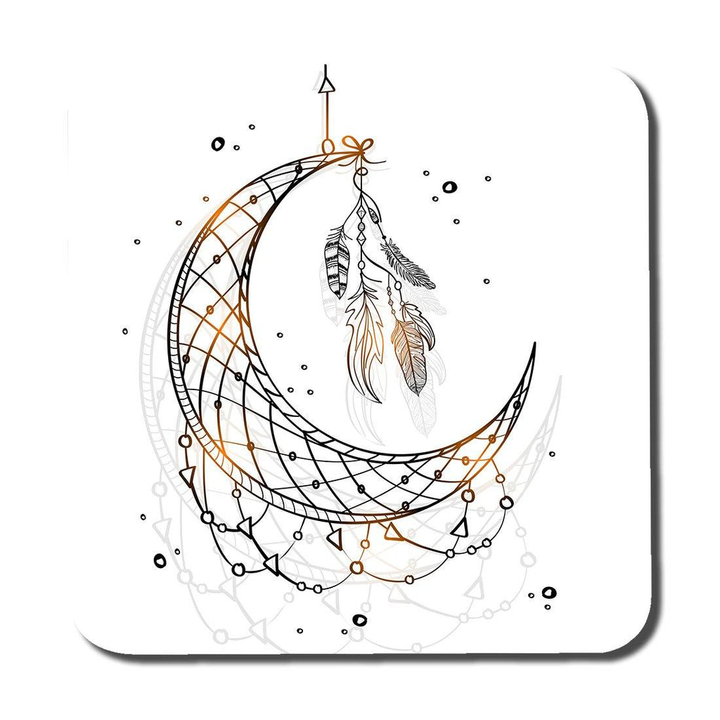 Dream Catcher with Crescent Moon (Coaster) - Andrew Lee Home and Living