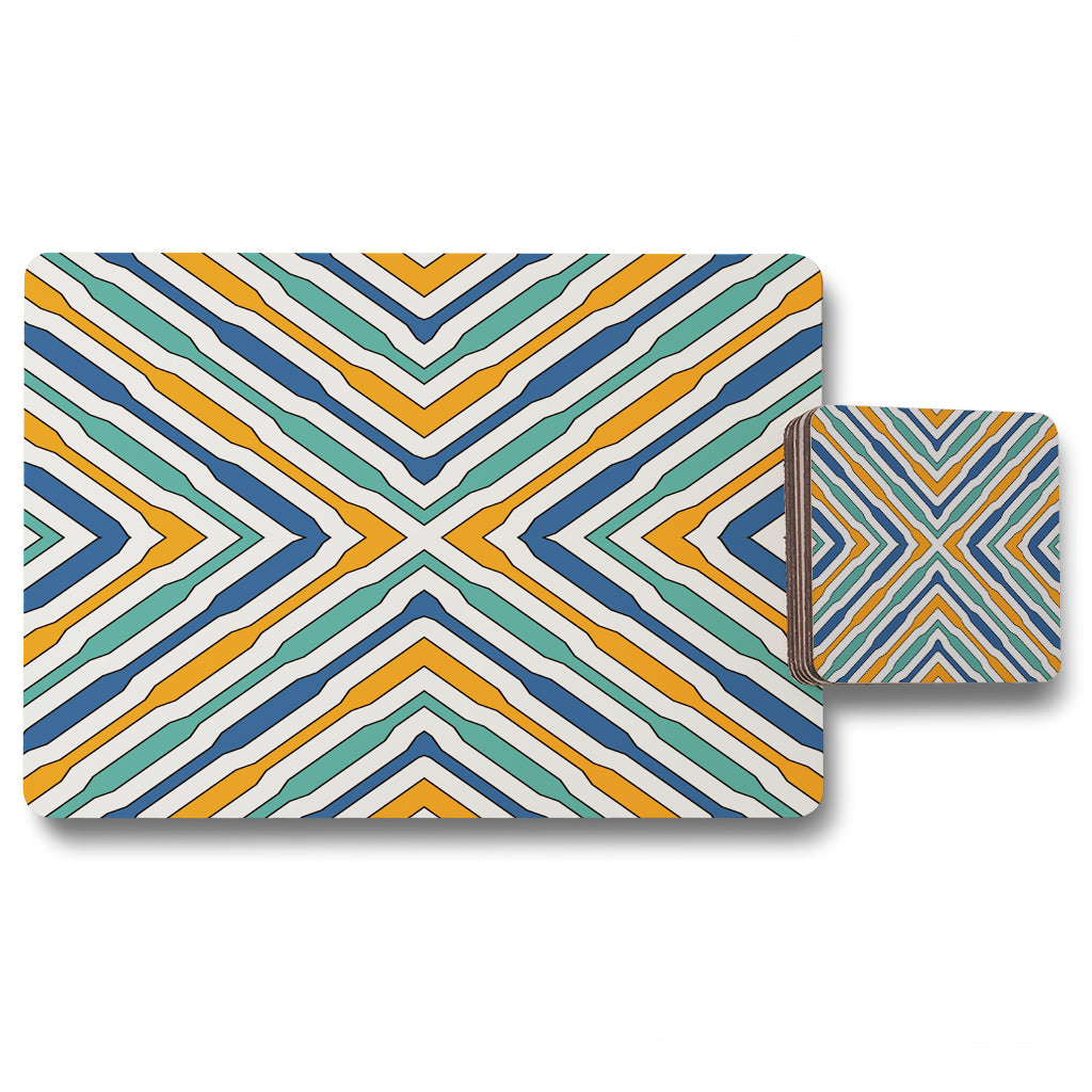 New Product Ethnic geometric figures (Placemat & Coaster Set)  - Andrew Lee Home and Living