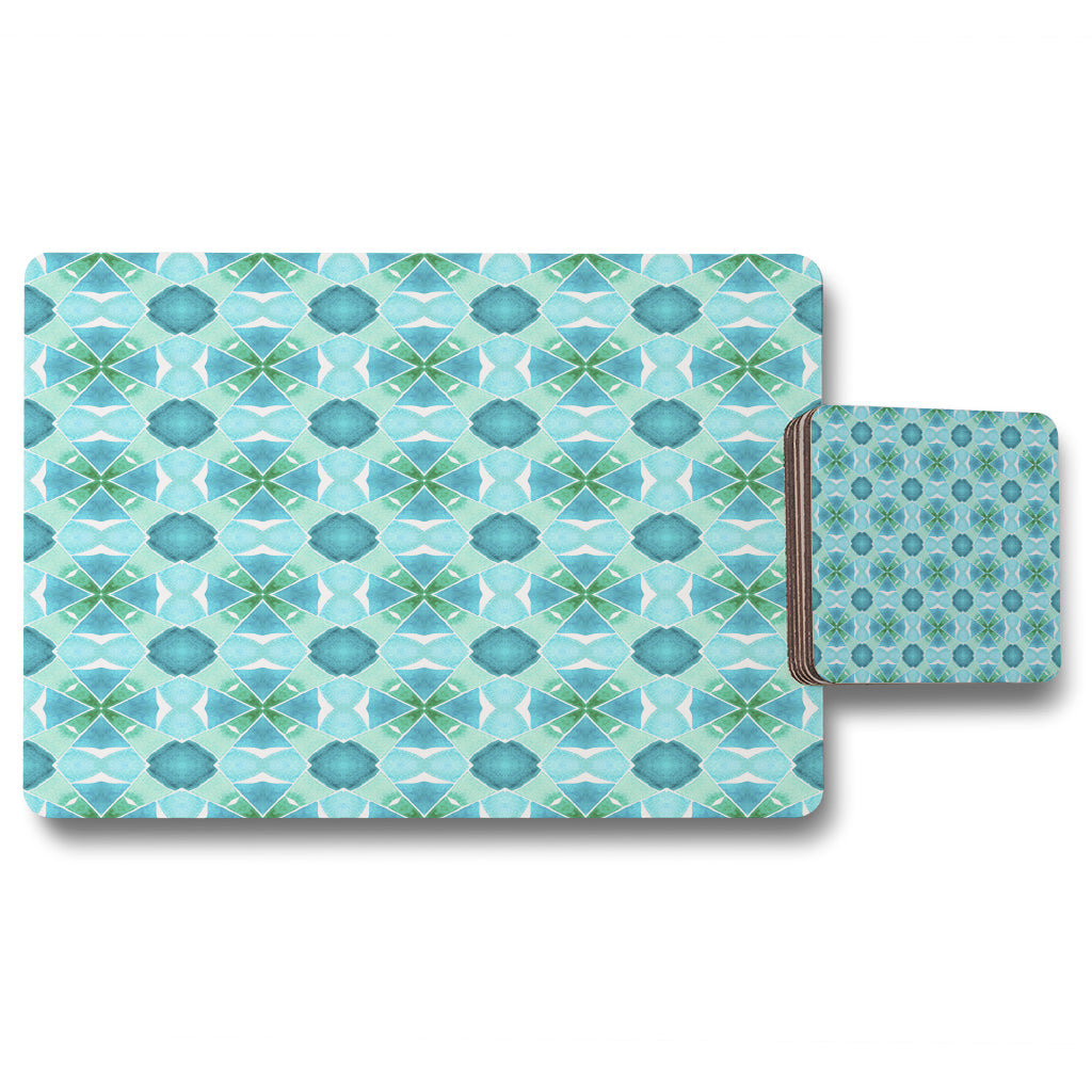 New Product Green cool boho chic summer (Placemat & Coaster Set)  - Andrew Lee Home and Living