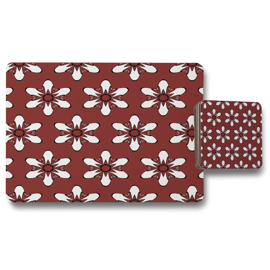New Product Modern decorative floral pattern (Placemat & Coaster Set)  - Andrew Lee Home and Living