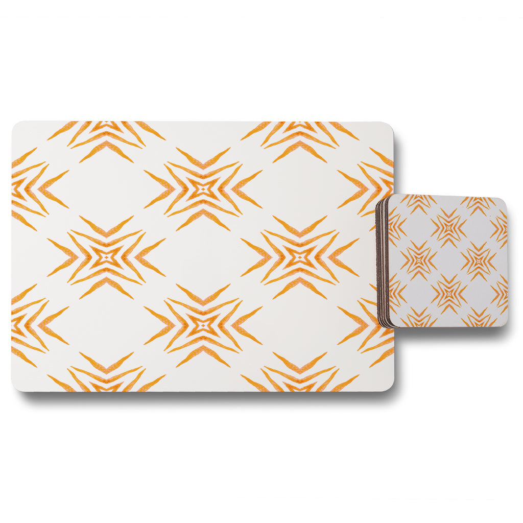 New Product Orange ravishing boho chic (Placemat & Coaster Set)  - Andrew Lee Home and Living