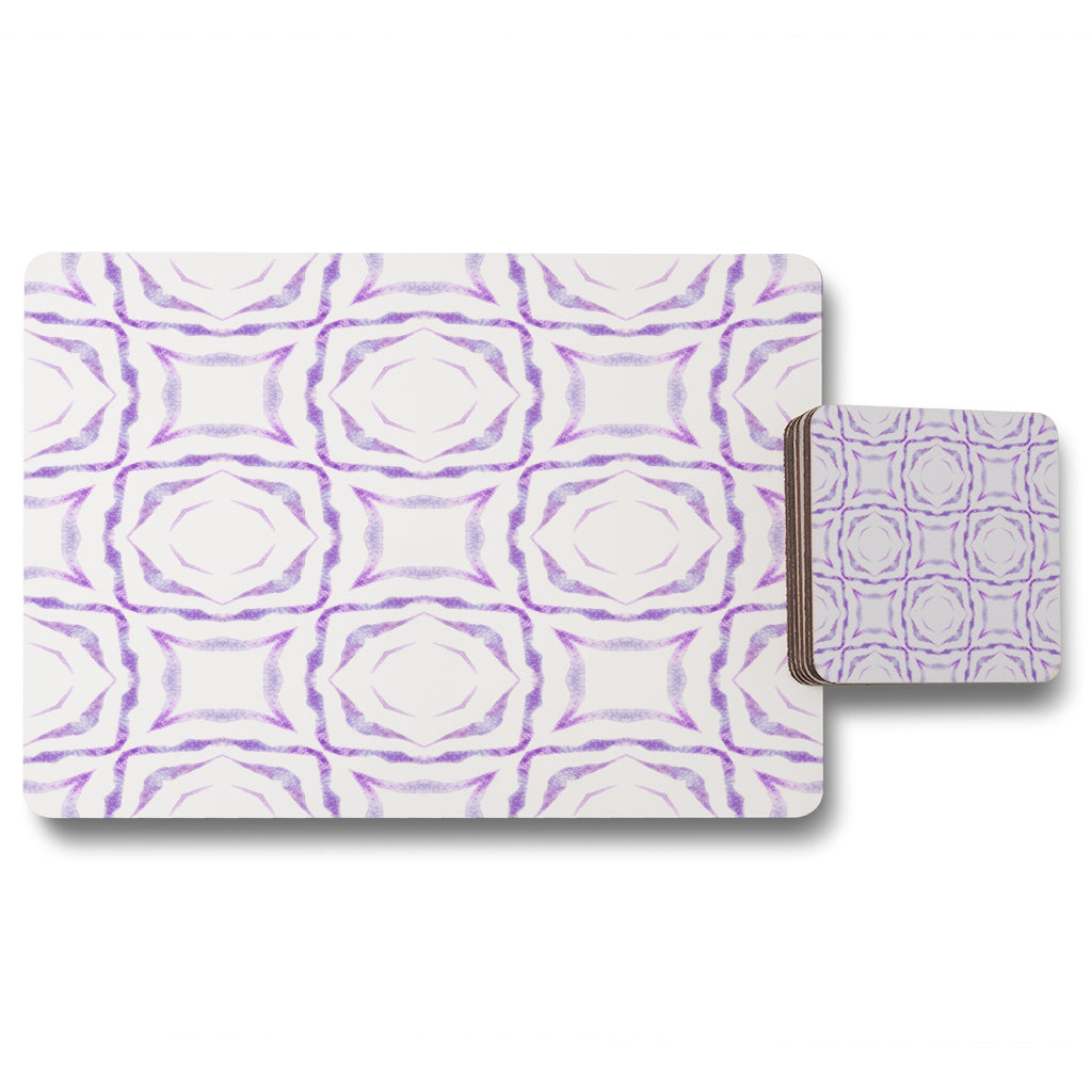 New Product Purple brilliant boho (Placemat & Coaster Set)  - Andrew Lee Home and Living