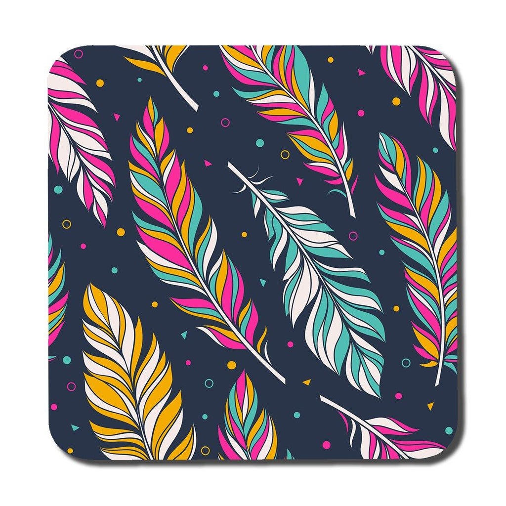 Retro color feathers (Coaster) - Andrew Lee Home and Living