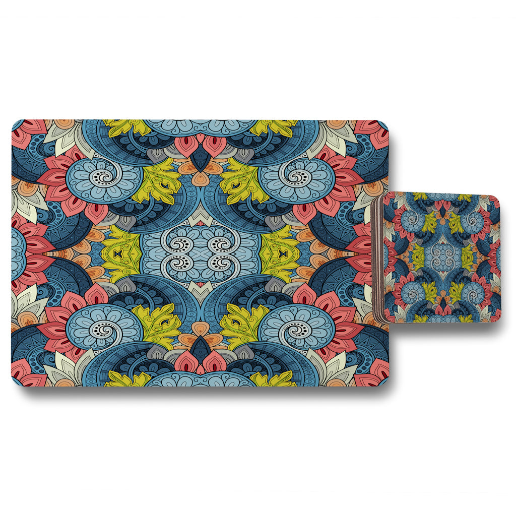 New Product Tribal Pattern Ethnic (Placemat & Coaster Set)  - Andrew Lee Home and Living