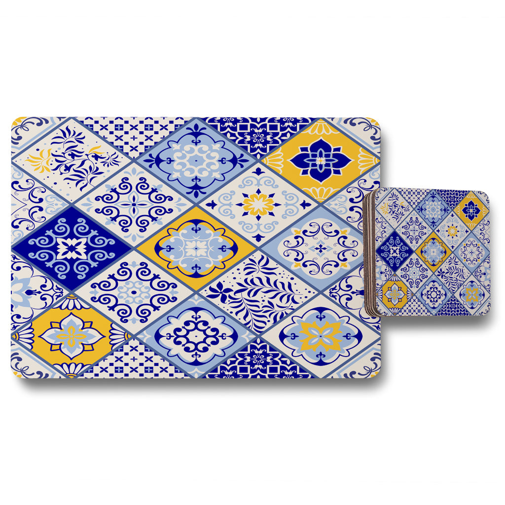 New Product Turkish style. Azulejos tiles (Placemat & Coaster Set)  - Andrew Lee Home and Living