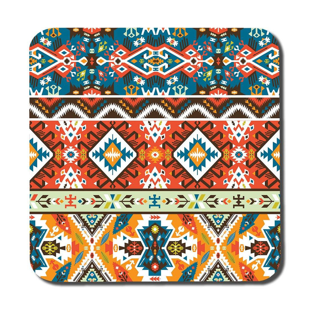 Seamless colorful pattern in tribal style (Coaster) - Andrew Lee Home and Living