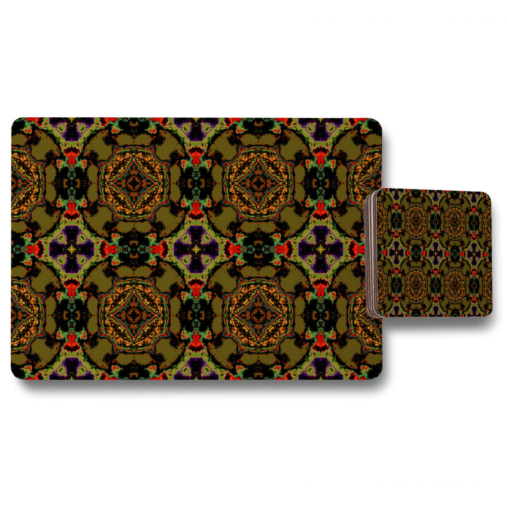 New Product Pakistan Mosaic Paint (Placemat & Coaster Set)  - Andrew Lee Home and Living