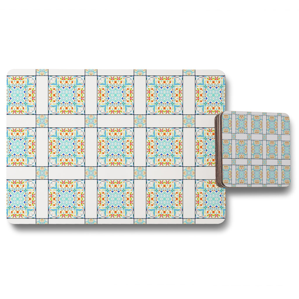 New Product Colorful textile design (Placemat & Coaster Set)  - Andrew Lee Home and Living