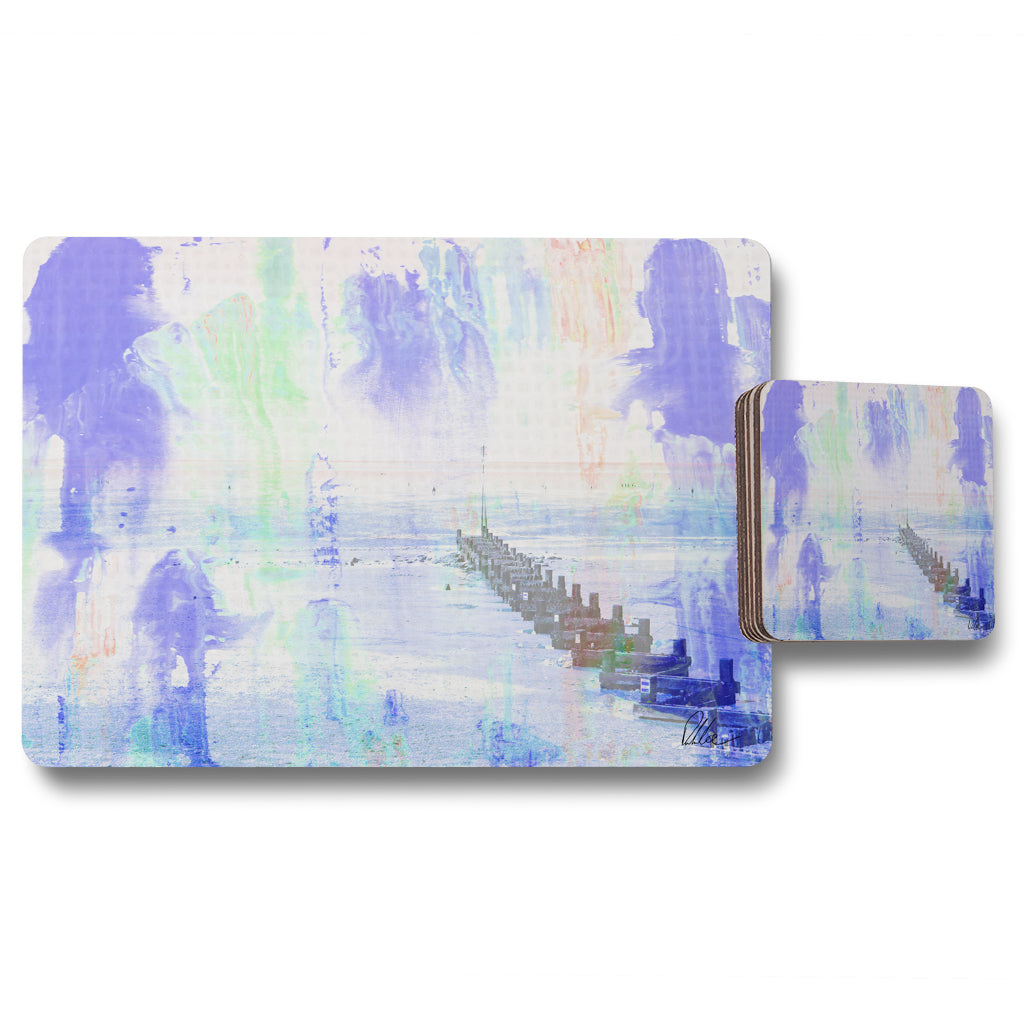 New Product beach BLUE (Placemat & Coaster Set)  - Andrew Lee Home and Living